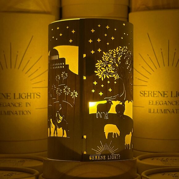 Nativity Scene Candle Holder - Rechargeable Led Candle - Picture 6 of 8